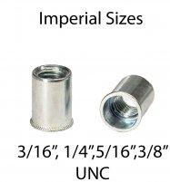 IMPERIAL THIN HEAD NON-RIBBED STEEL RIVET NUTS