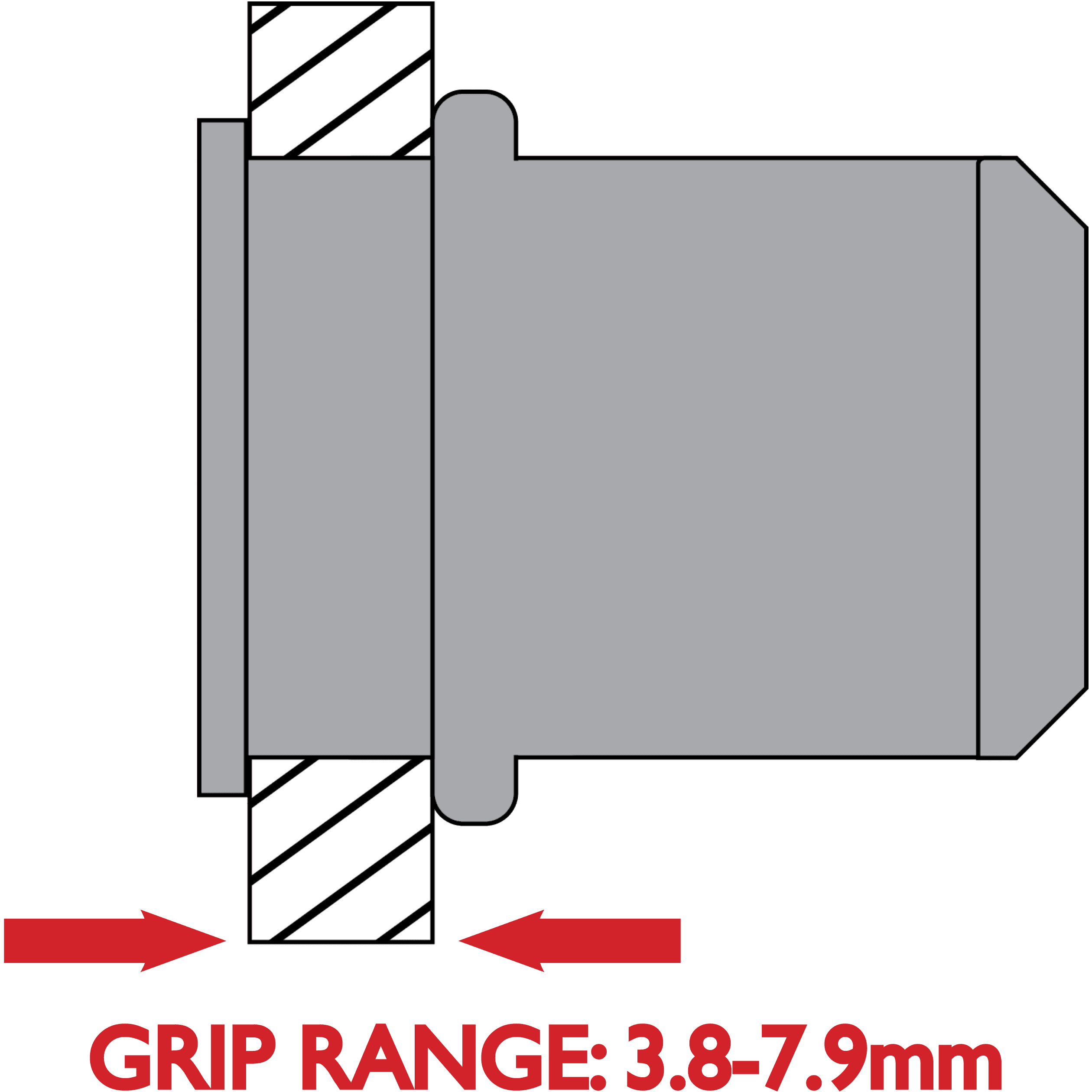 Apex Rivet Nut Steel LF Rib Z Body 3/8X