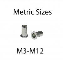 METRIC LARGE FLANGE RIBBED STEEL RIVET NUTS