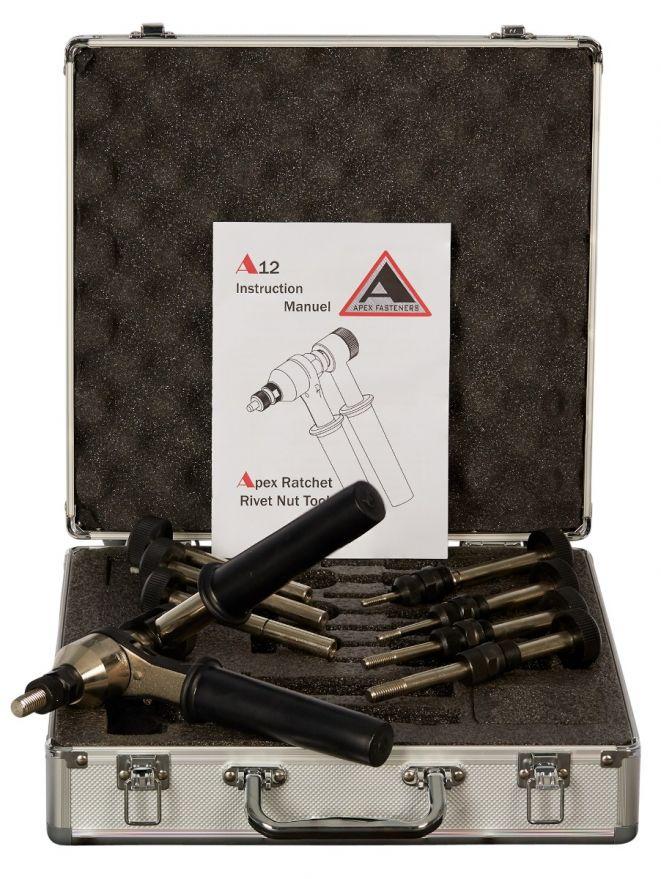 Apex Rivet Nut  Tool M5-M12 Case A12-A