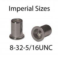 IMPERIAL LARGE FLANGE NON-RIBBED ALU RIVET NUTS
