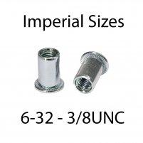 IMPERIAL LARGE FLANGE NON-RIBBED STEEL RIVET NUTS